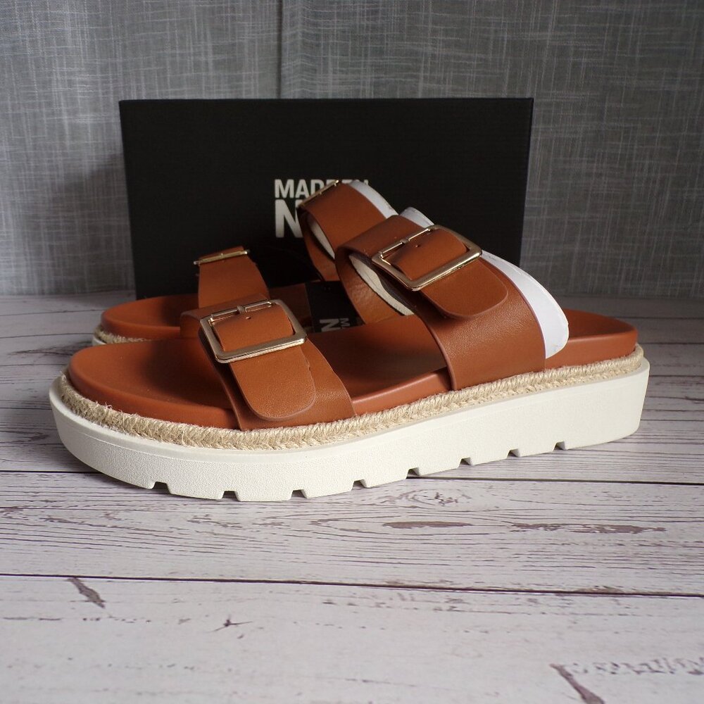 Madden NYC Platform Sandals in Cognac